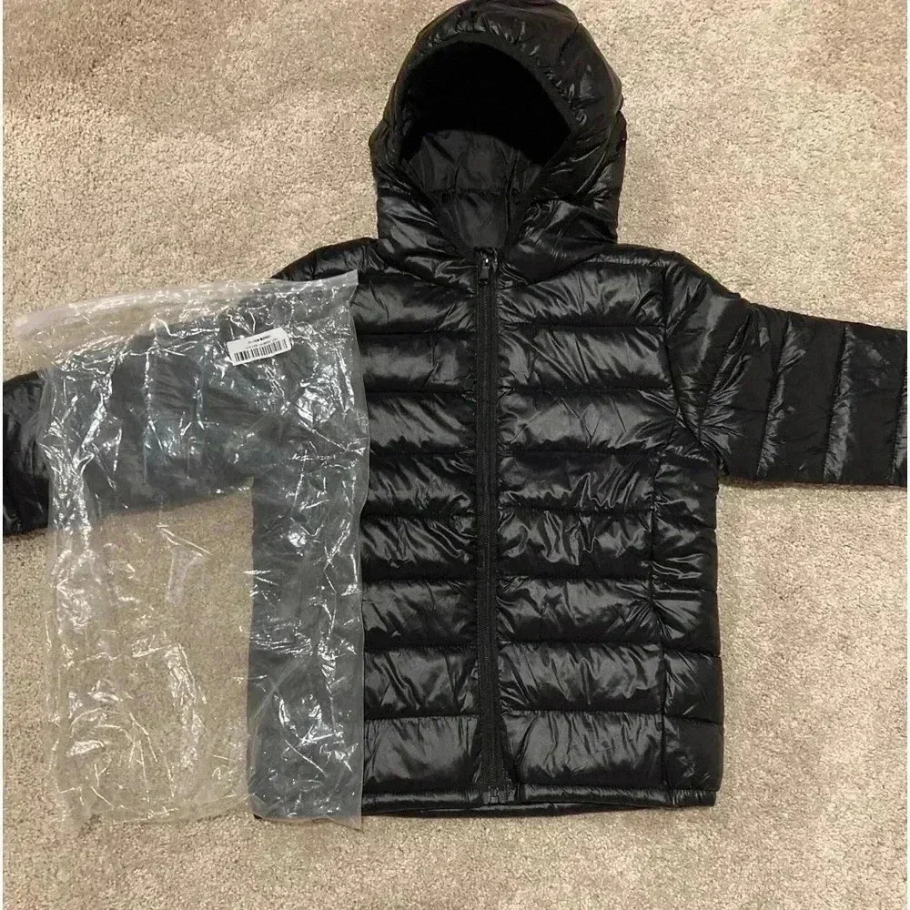 New Boys Black Puffer Jacket Coat Sz. S NWT - Picture 2 of 6